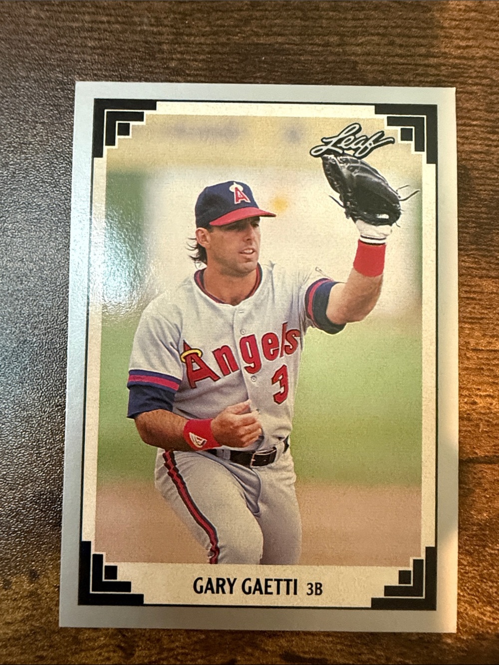 Leaf Gary Gaetti Card  Angels - Grey & Red